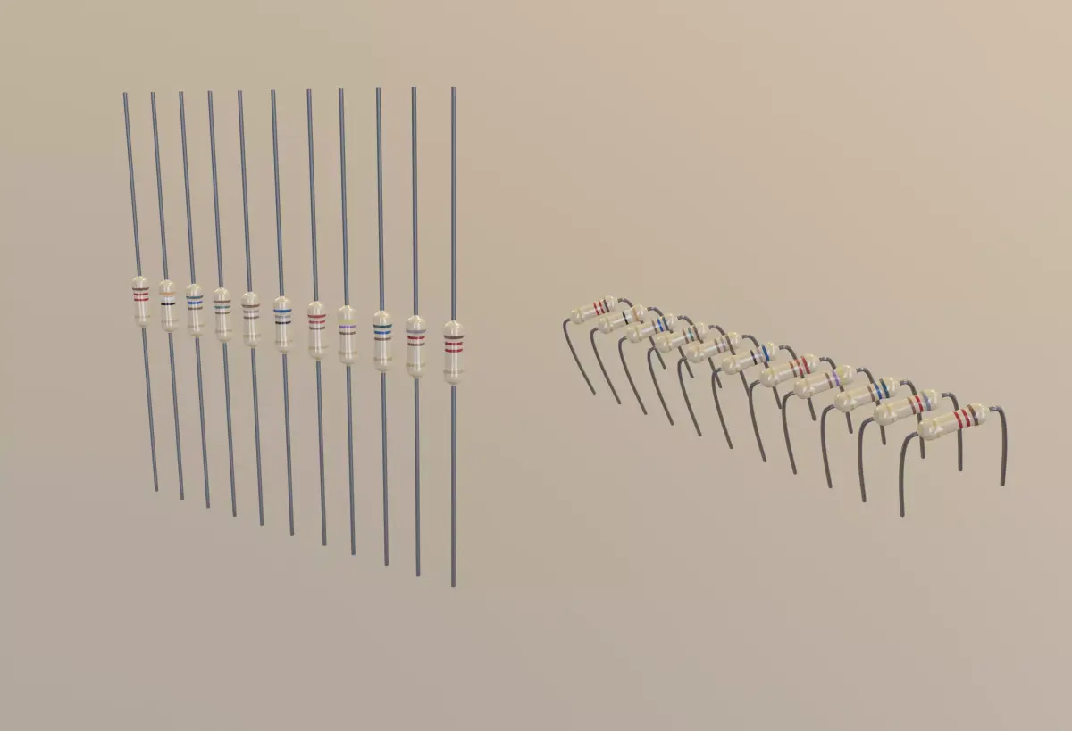 Resistor Low-poly 3D model
