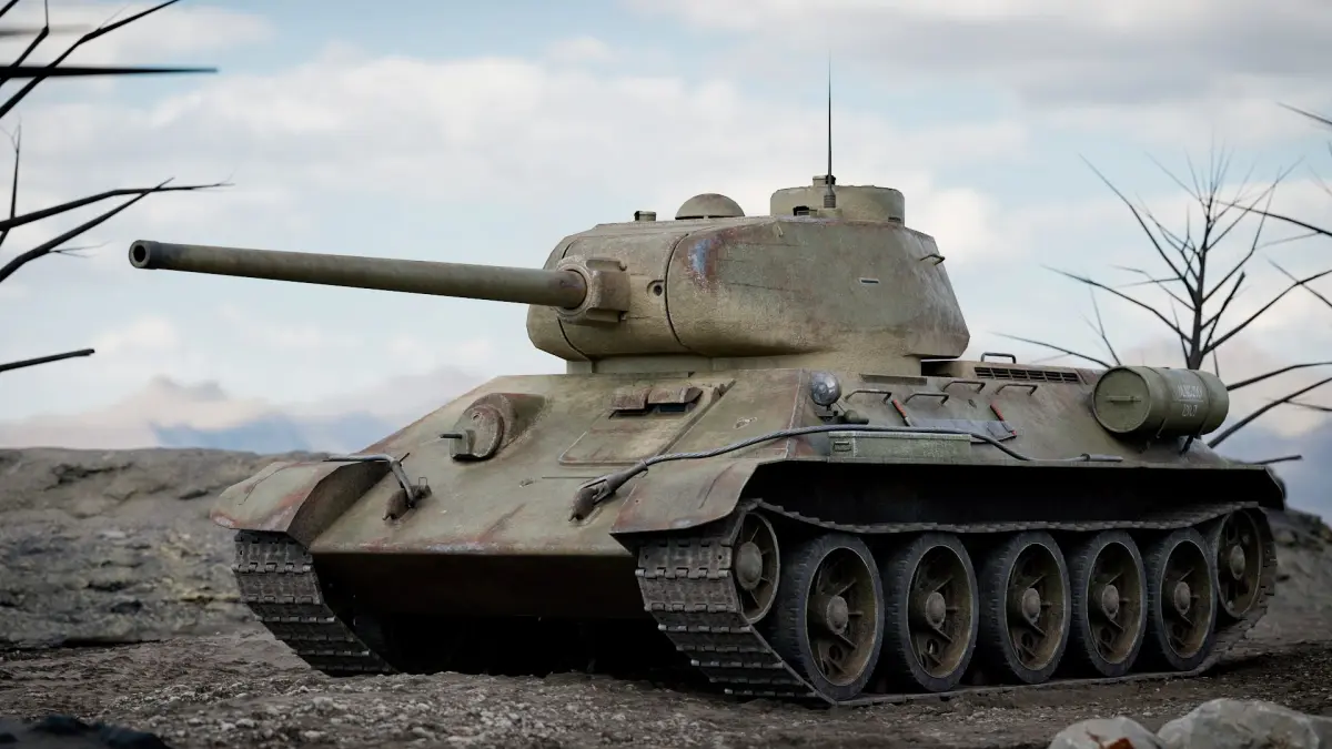 WW2 Tank T-34-85 Realtime 3D model