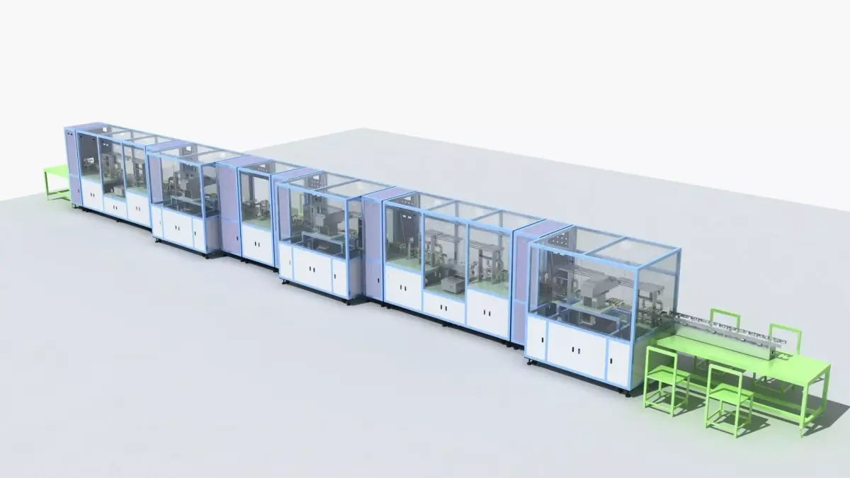 Industrial Equipment 19-Automatic Processing Production Line 3D model