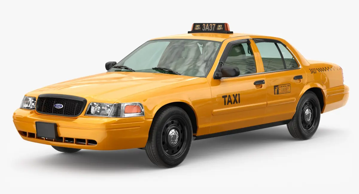 Cab Taxi Yellow 3D model