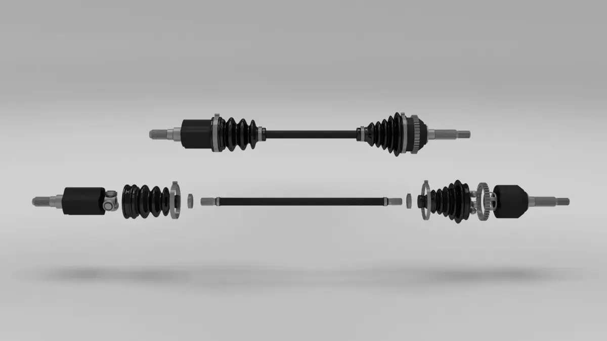 Exploded Half Axle 3D model
