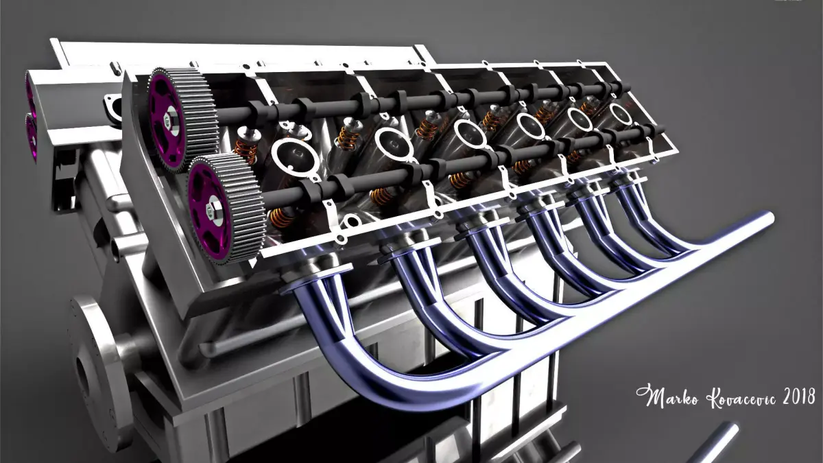 V12 Car Engine 3D model