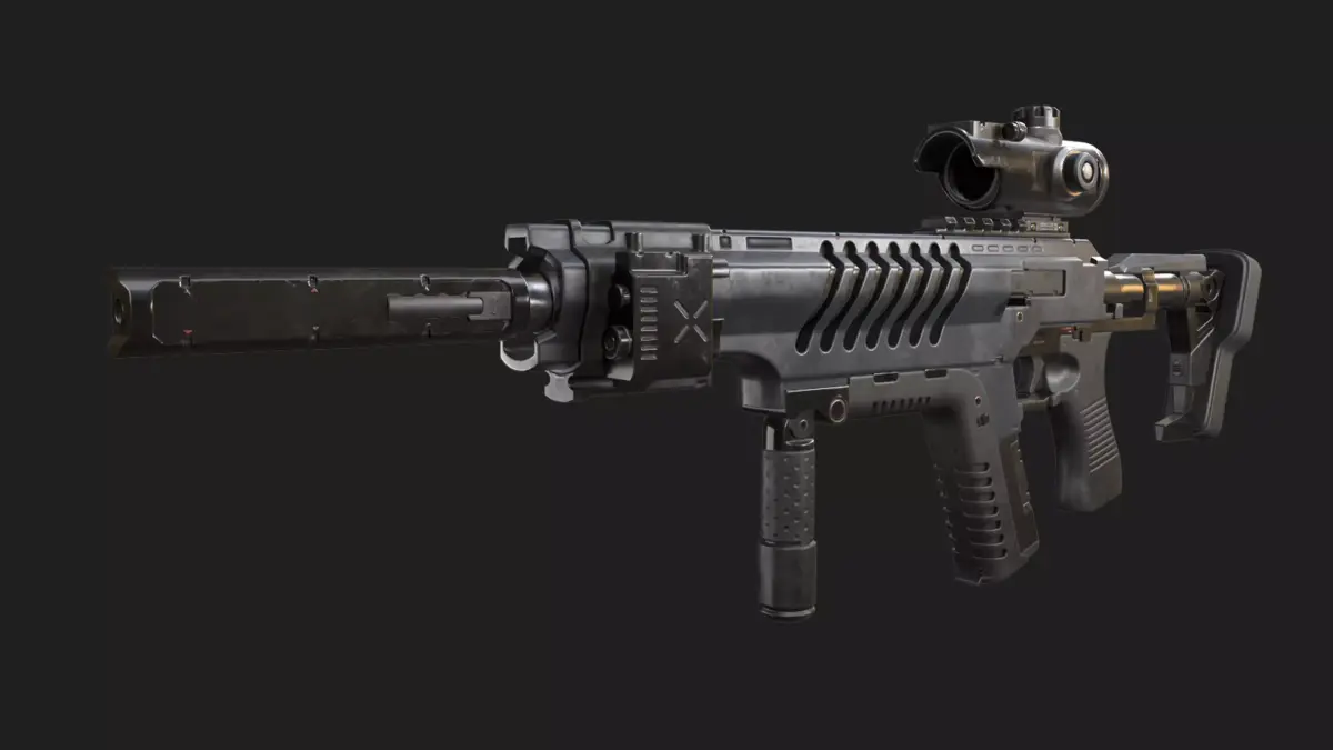 Mech Nuggets Gun Low-poly 3D model