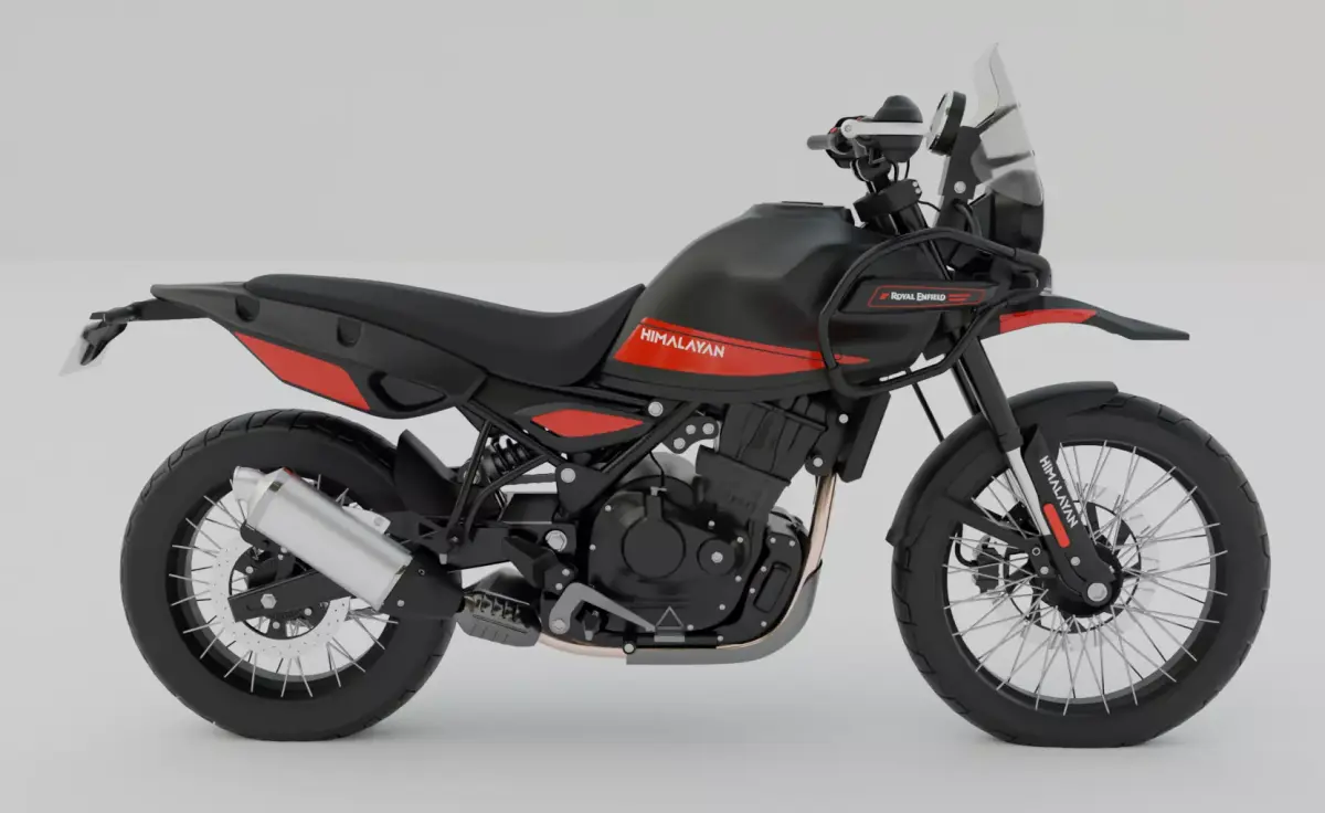 Royal Enfield Himalayan 450 Rally 3D Model 3D model