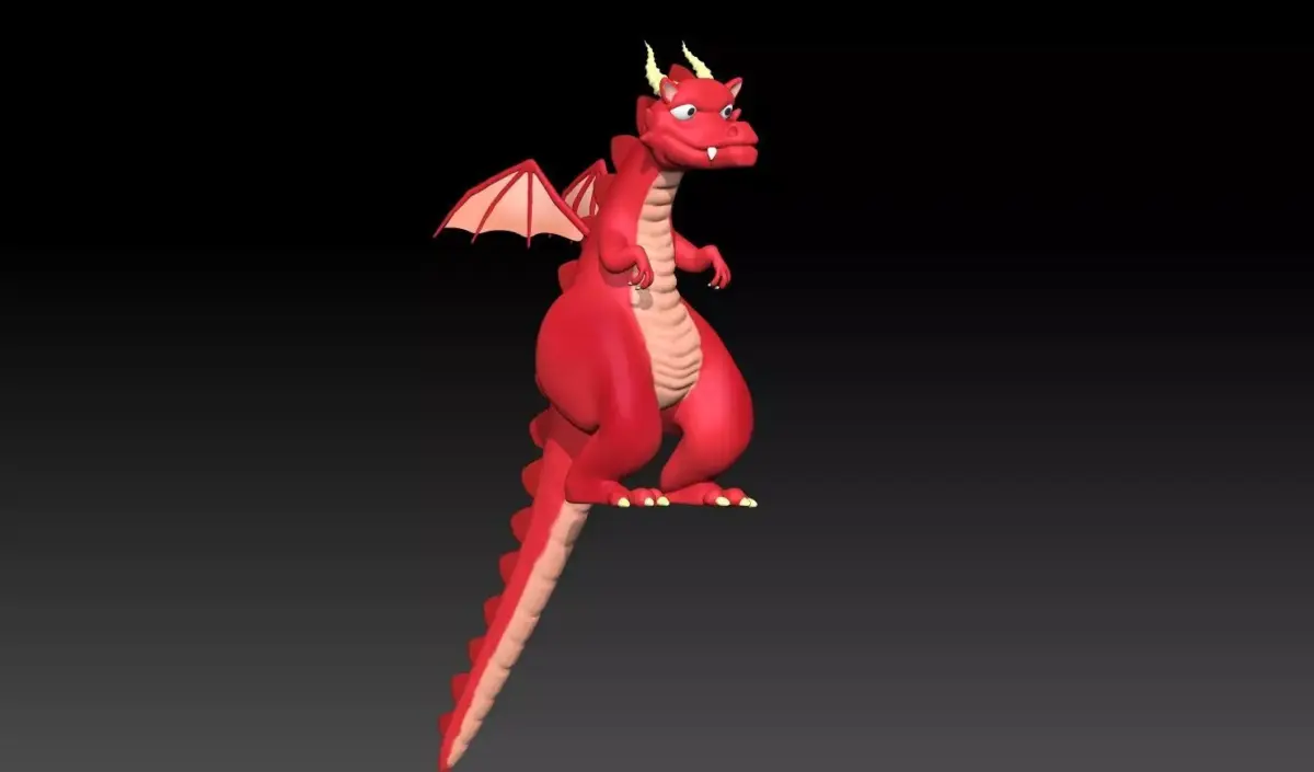 Dragon Creature cartoon - Updated version 3D model