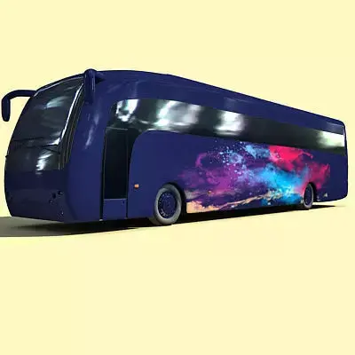 Blue Galaxy Bus 5 3D model