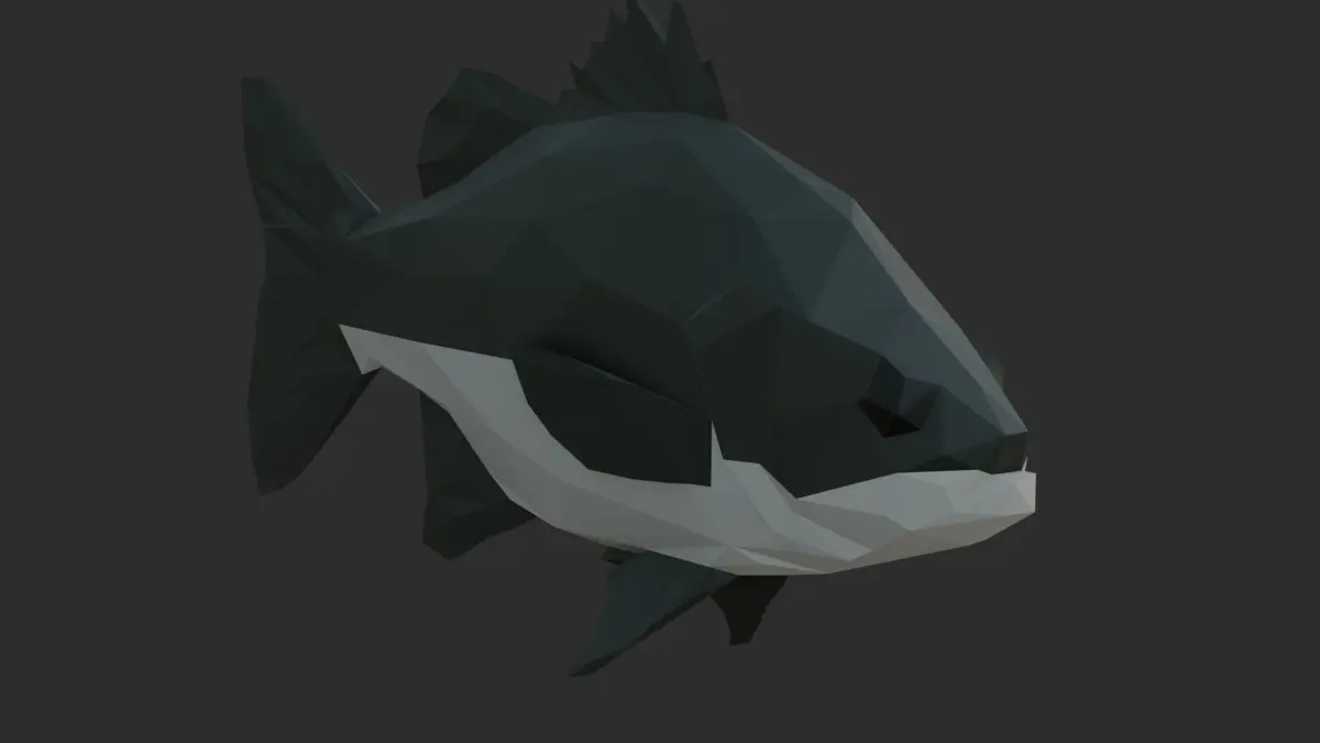 Low Poly Australian Bass Low-poly 3D model