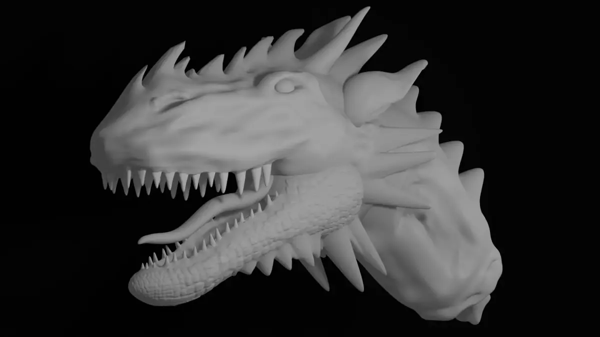 3D Model MonsterHunter - Dragon head 3D 3D model