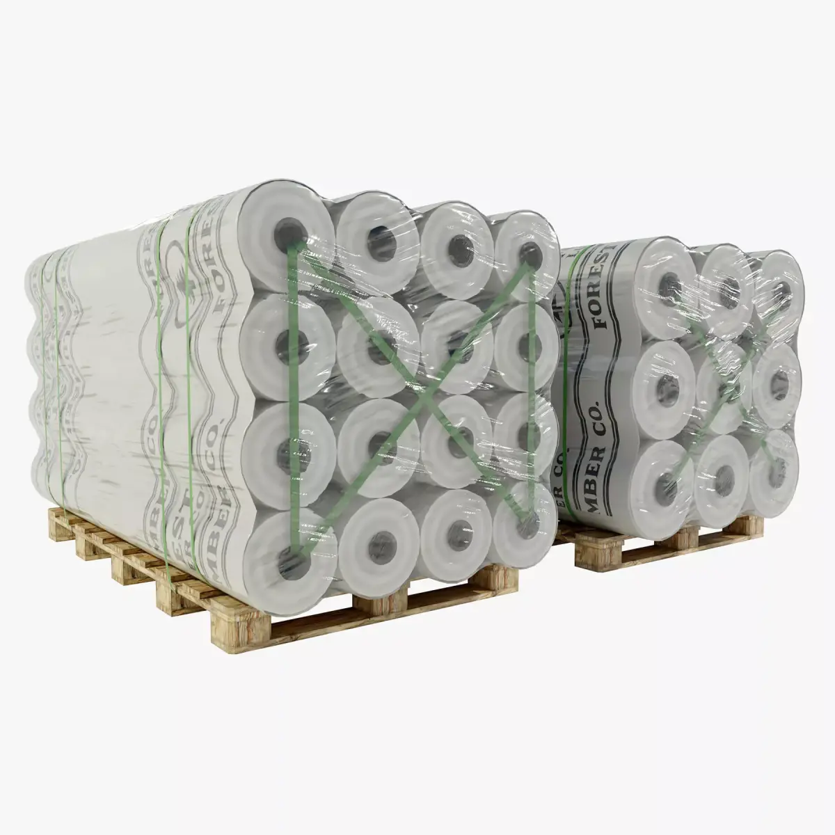 Lumber Wrap Rolls 3D model