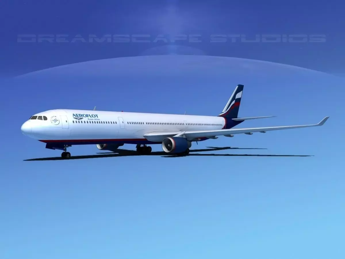Airbus A330-300 Aeroflot 3D model