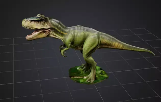 High quality t - rax 3d model with suitable texture Low-poly 3D model