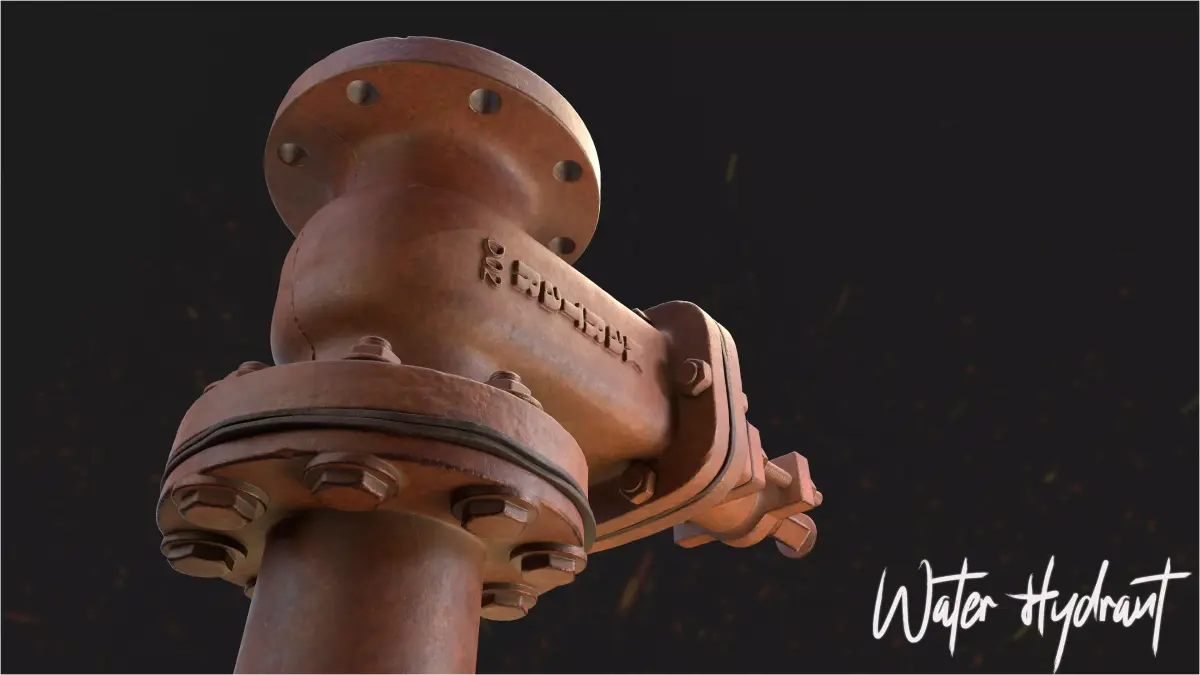 Water Hydrant Low-poly 3D model