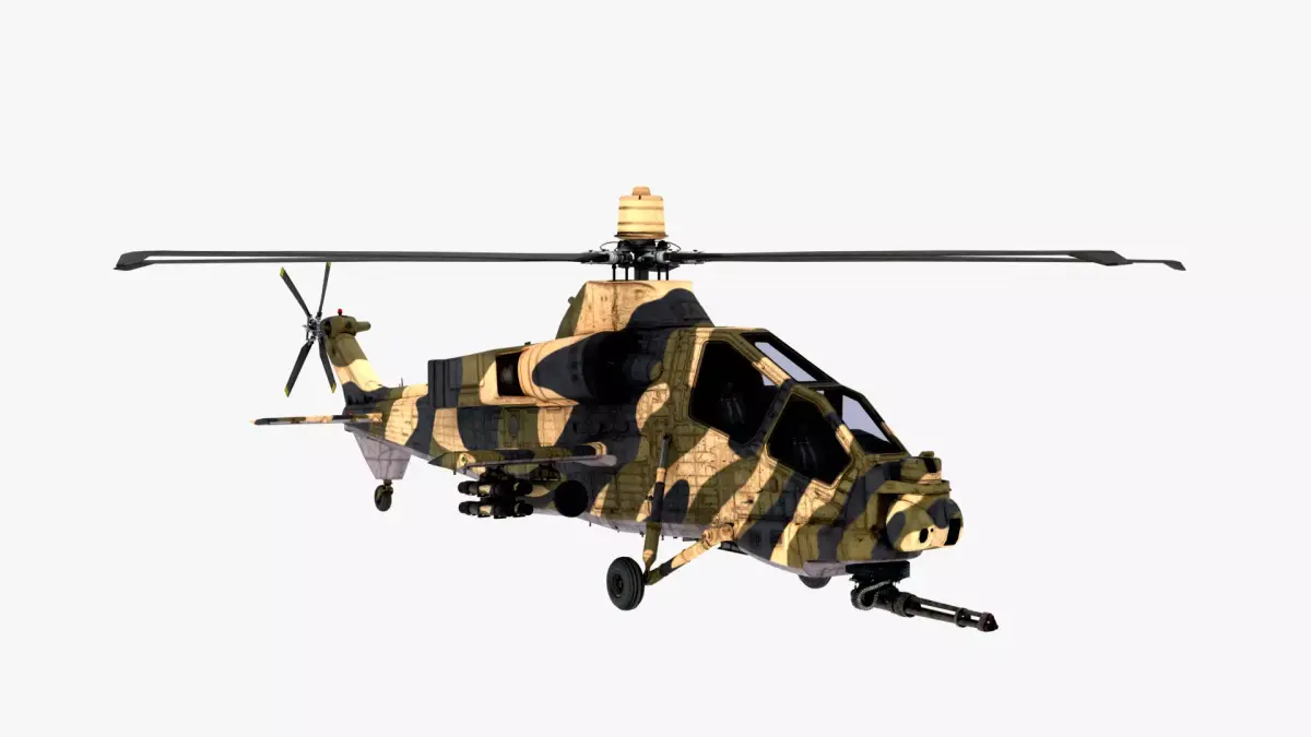 Agusta A129 Mangusta High Detail Military Attack Helicopter  3D model