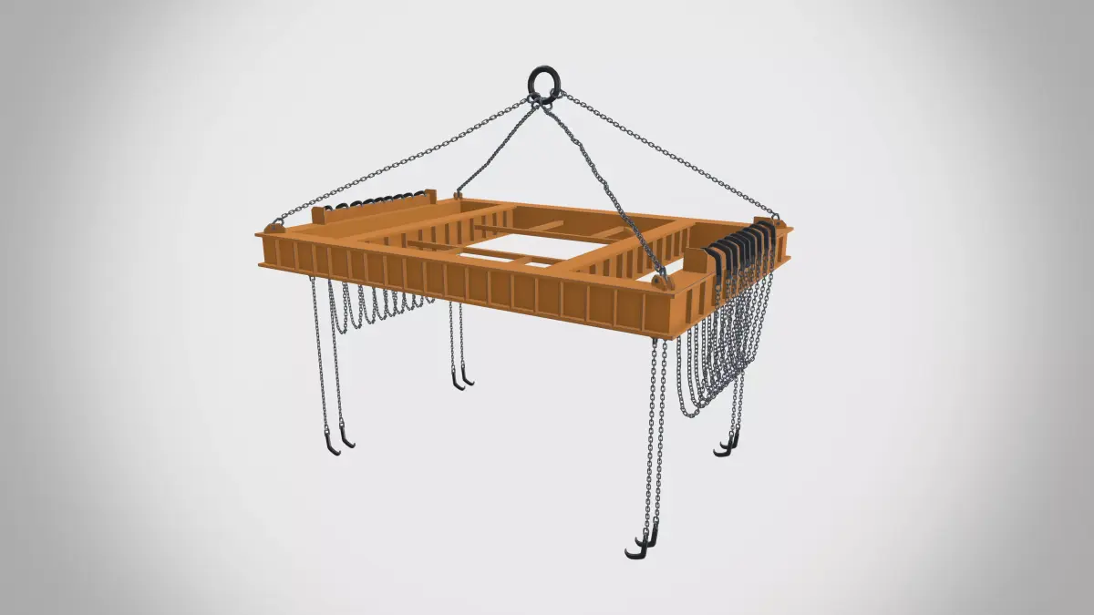 Overhead crane 3D model 2