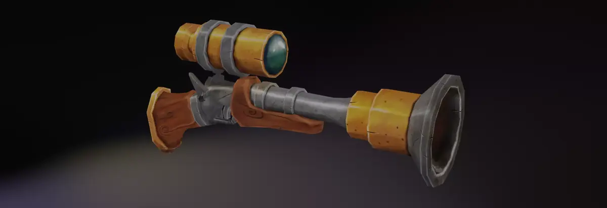 Rifle - handpainted Low-poly 3D model
