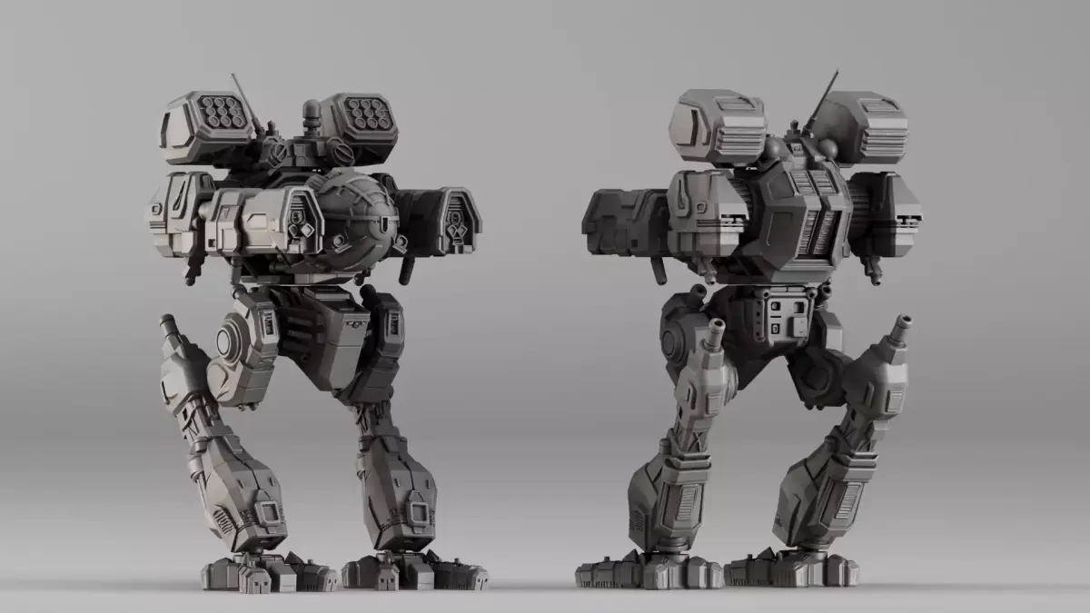 S00048 Combat Mech Walker 3D print model