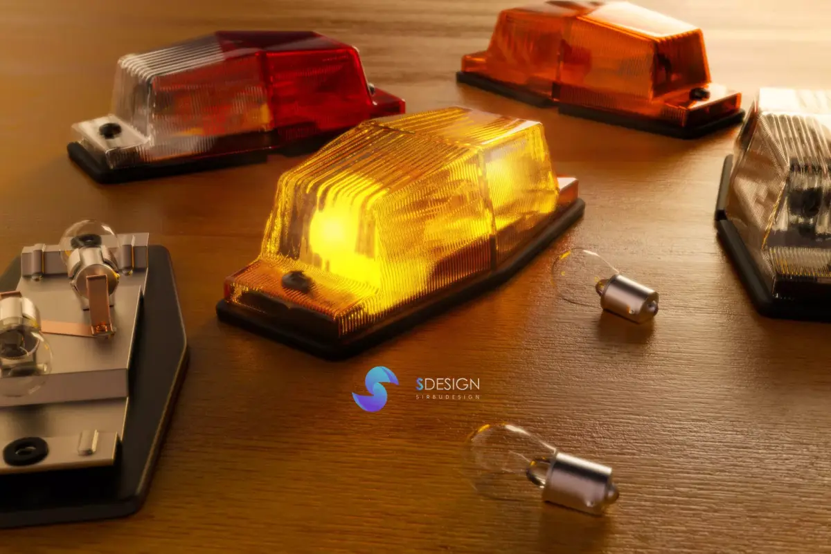 Double Burner Truck Light 3D model