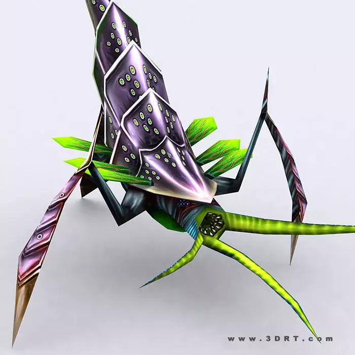 3DRT - Insectoid Monster Boss Low-poly 3D model