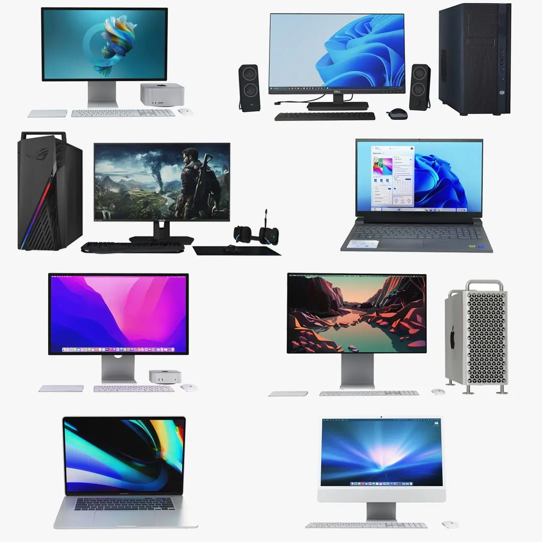 Computer Collection 8 in 1 3D model