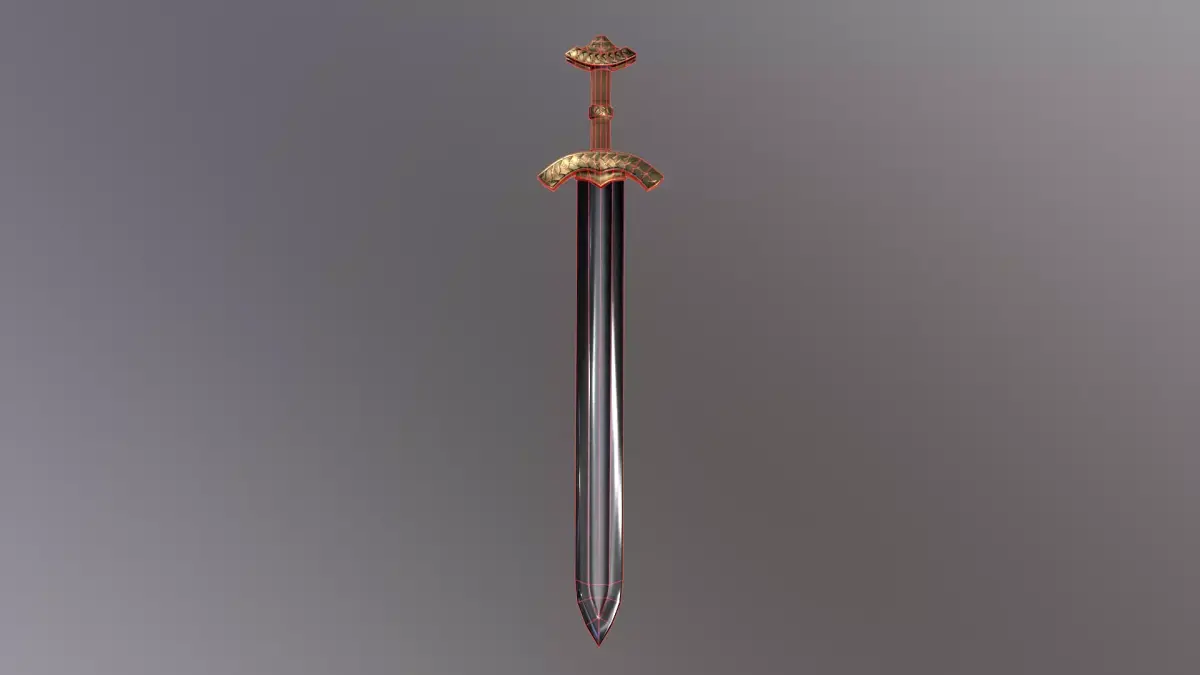 Viking Sword 03 Low-poly 3D model