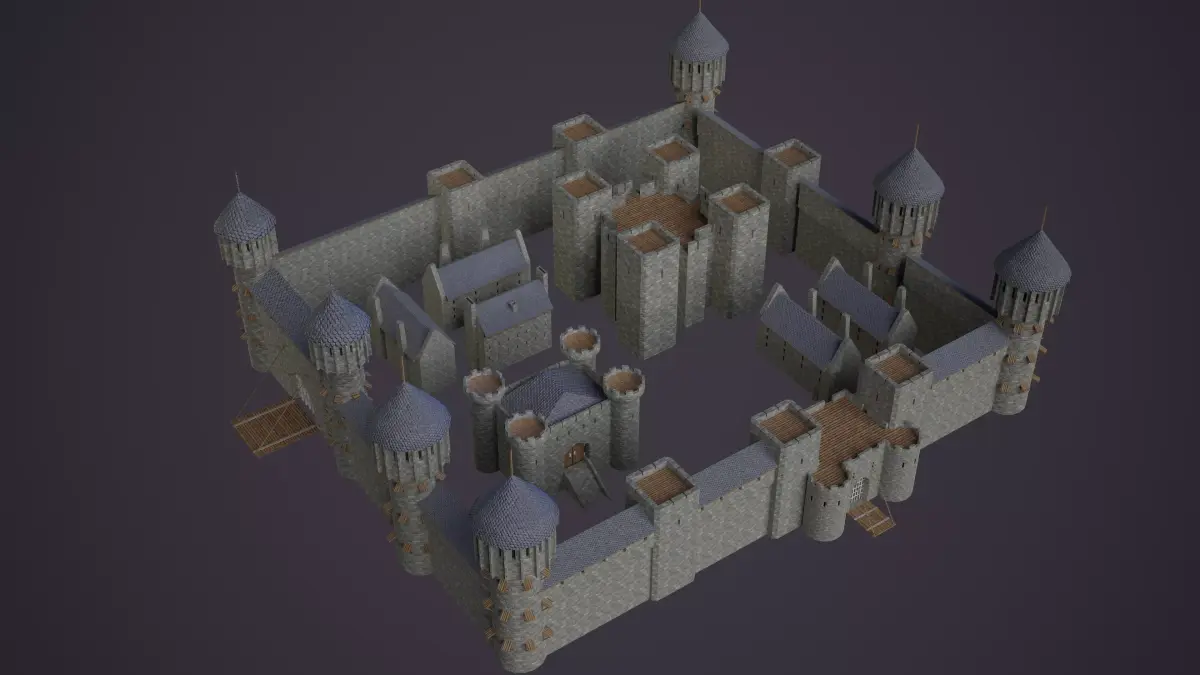 Castle constructor vol2 PBR Low-poly 3D model