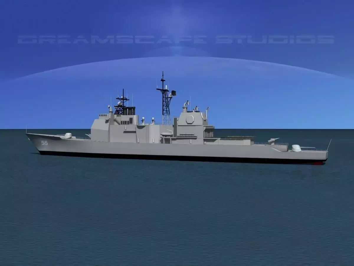 Ticonderoga Class Cruiser CG55 USS Leyte Gulf 3D model