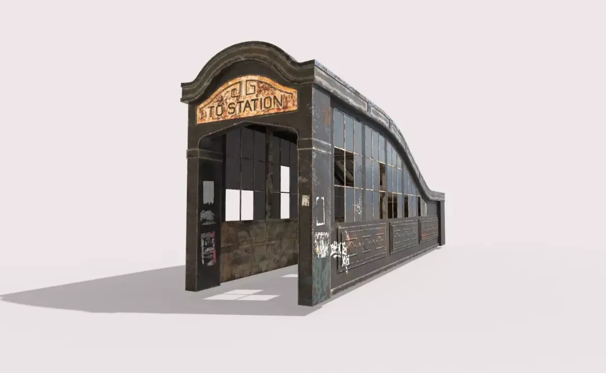 Old Subway Entrance 3D model