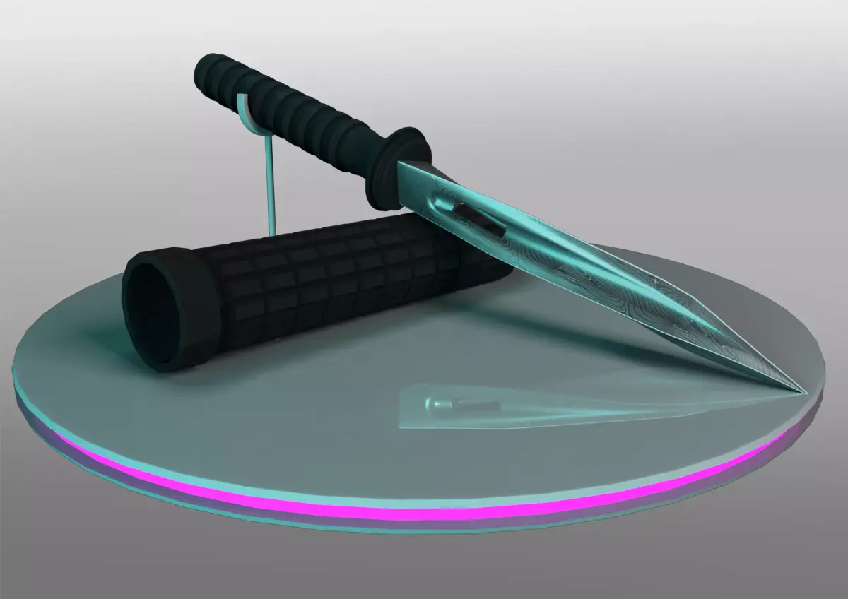 Military Twist dagger 3D model