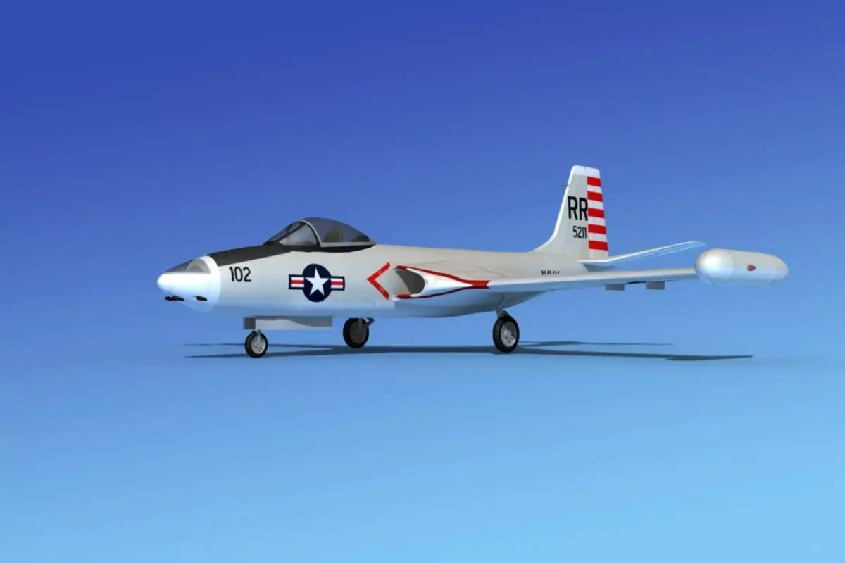 McDonnell F2H4 Banshee V08 3D model