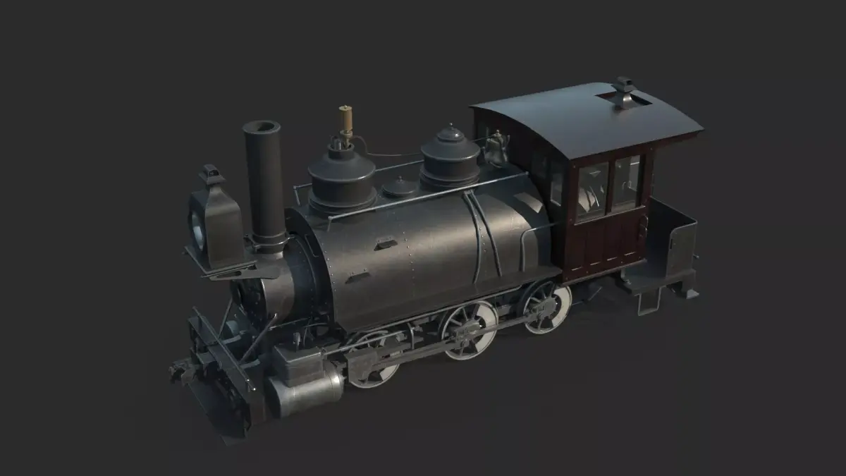 Old style vehicle steam locomotive 6 22 d baldwin  3D model
