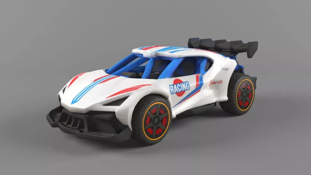 Racing Car Game Ready Low Poly Low-poly 3D model