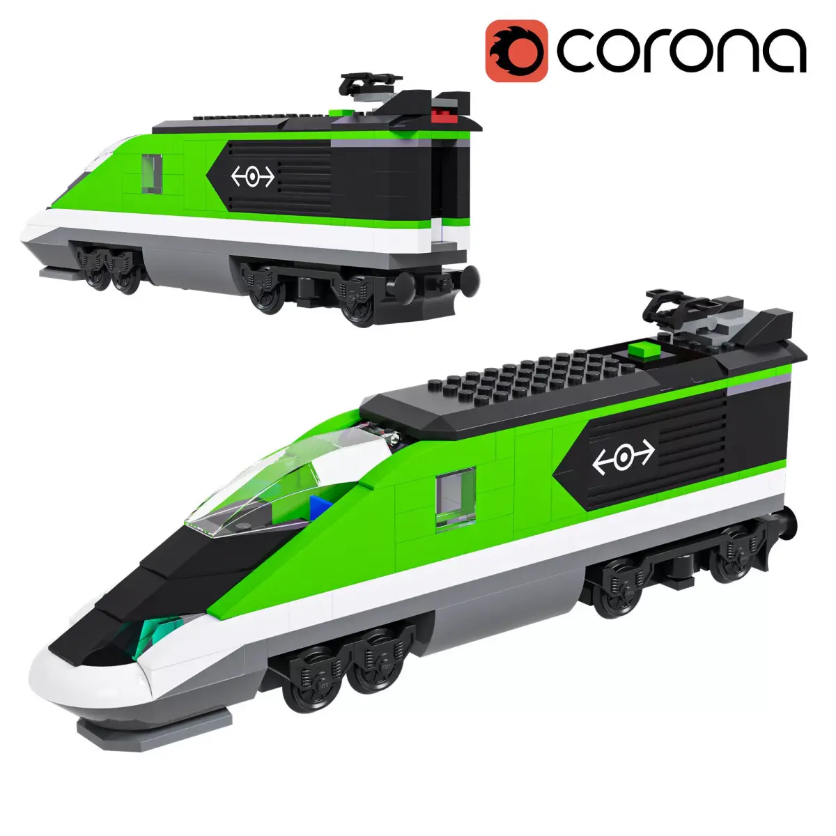 Lego Express Passenger Train 3D model