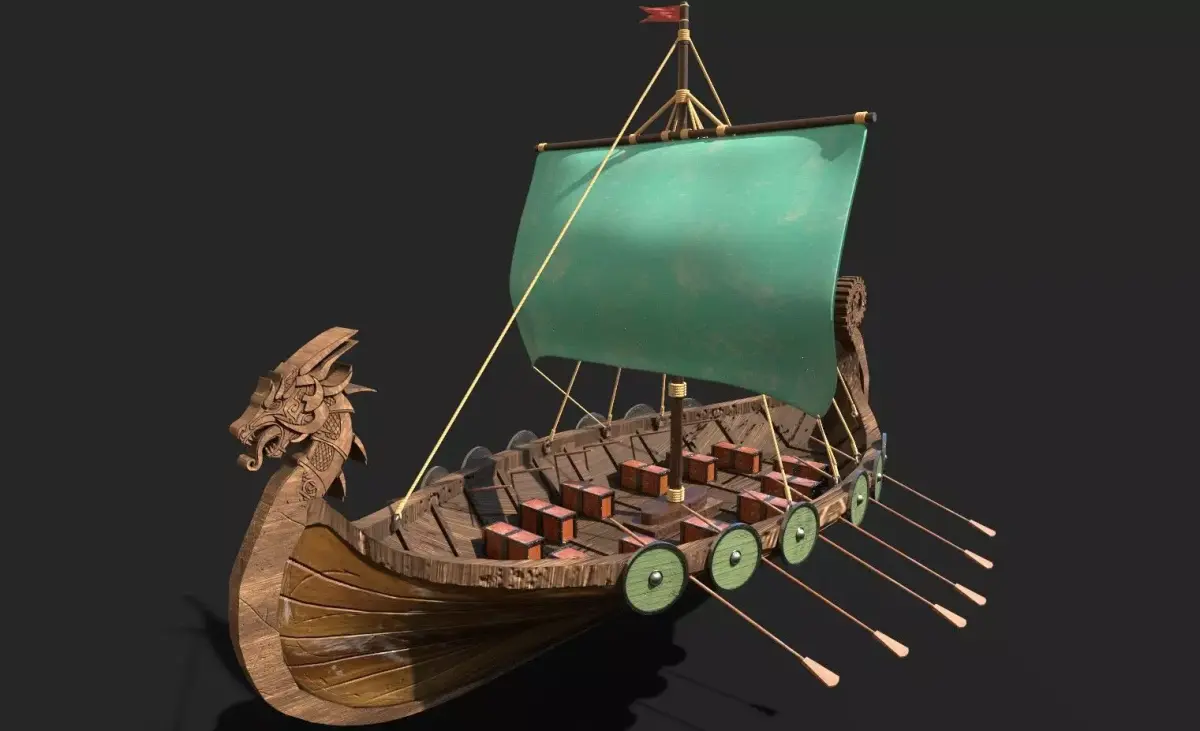 Viking Longship 3D model purchase