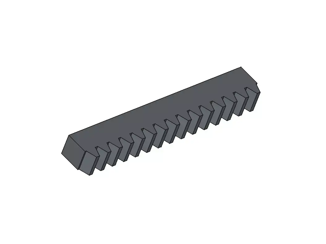 Involute Rack Low-poly 3D model