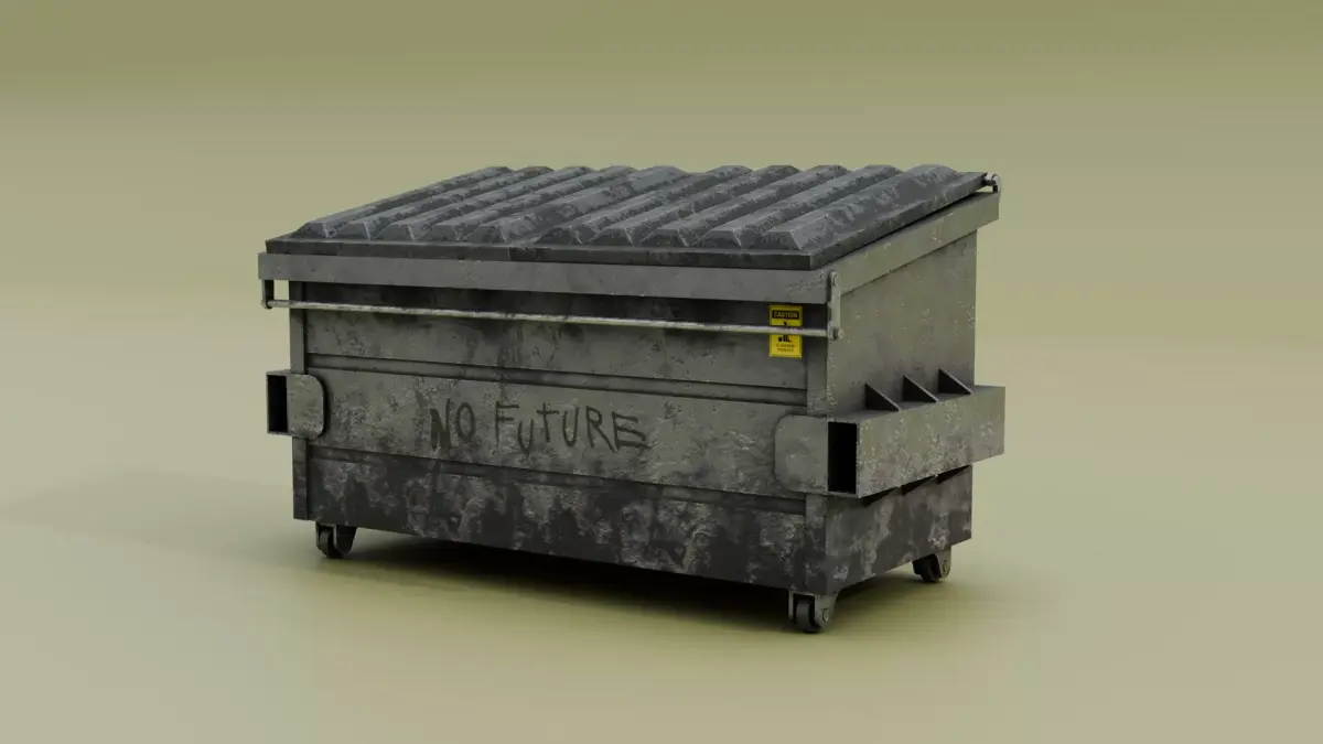 Garbage Box Low-poly 3D model