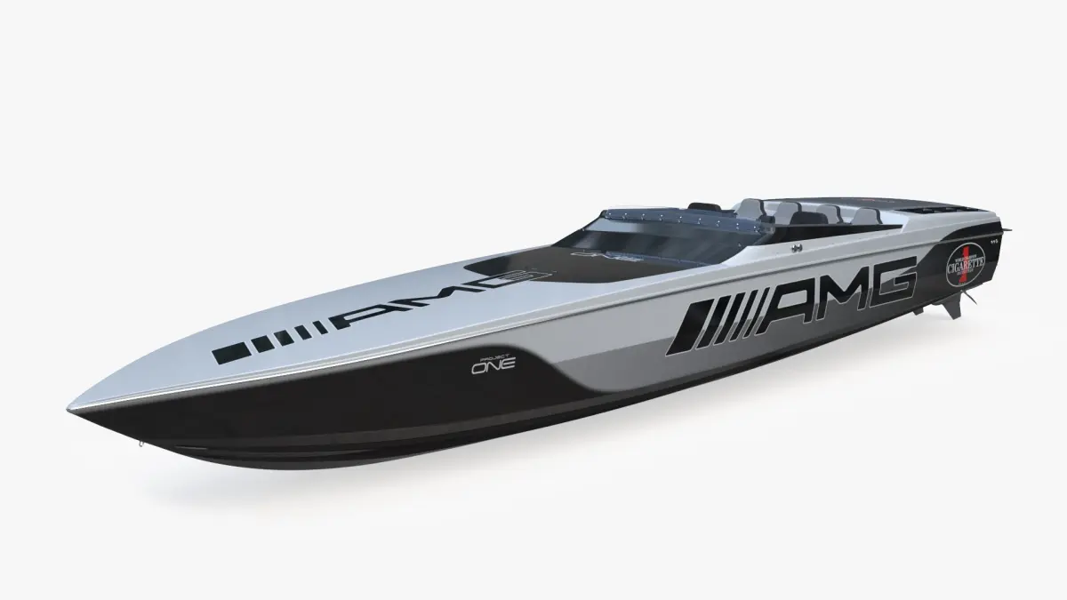 Cigarette Boat 515 Black 3D model