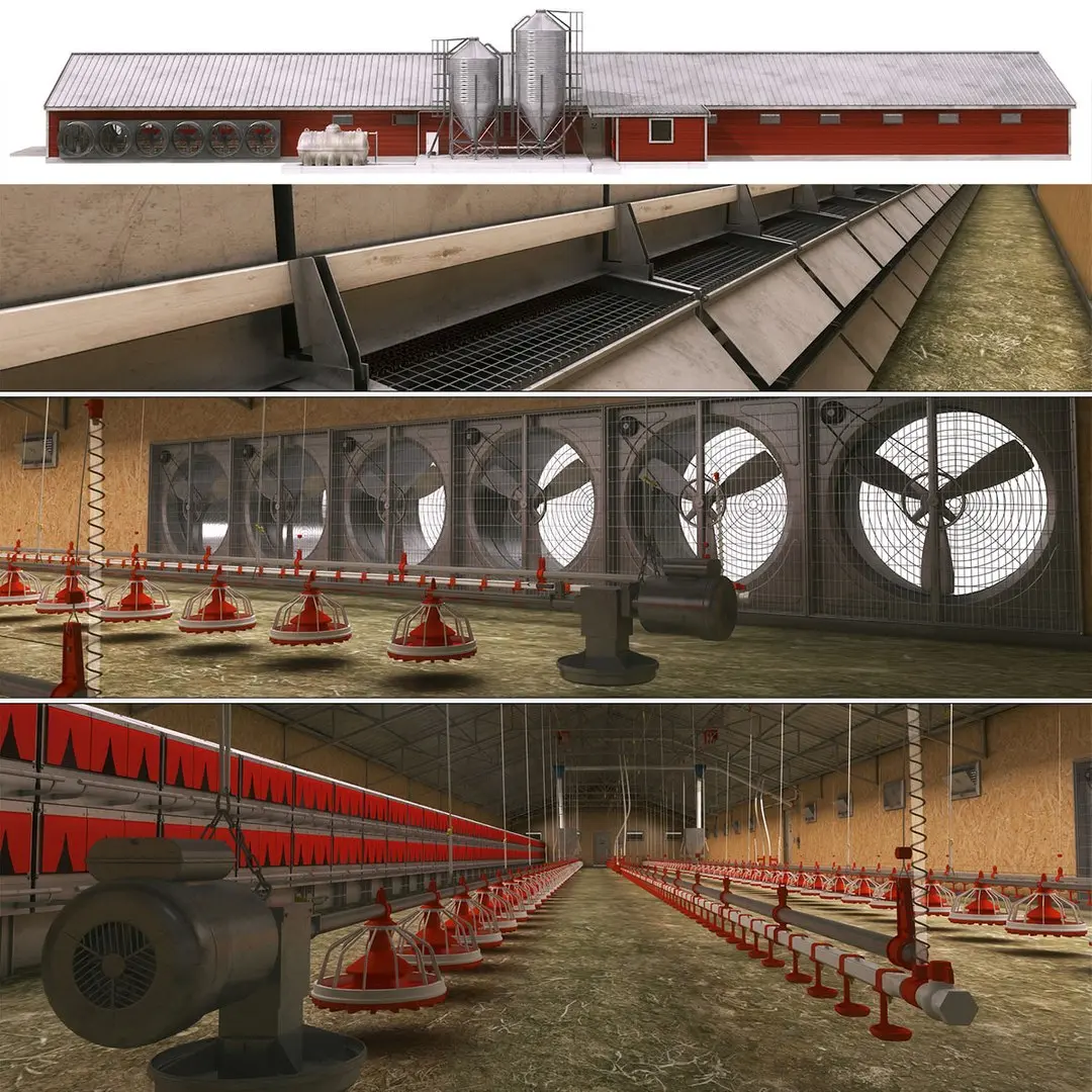 Chicken Egg Product Farm Barn 3D model
