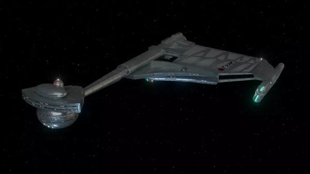Klingon One Wing Destroyer from Star Trek Gaming Lore Low-poly 3D model