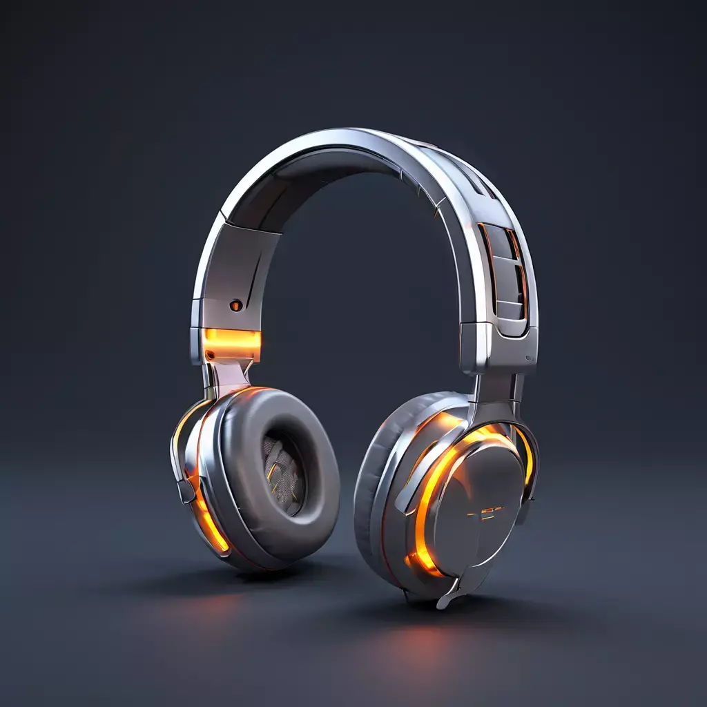 Futuristic Gaming Headphones 3D Model Low-poly 3D model