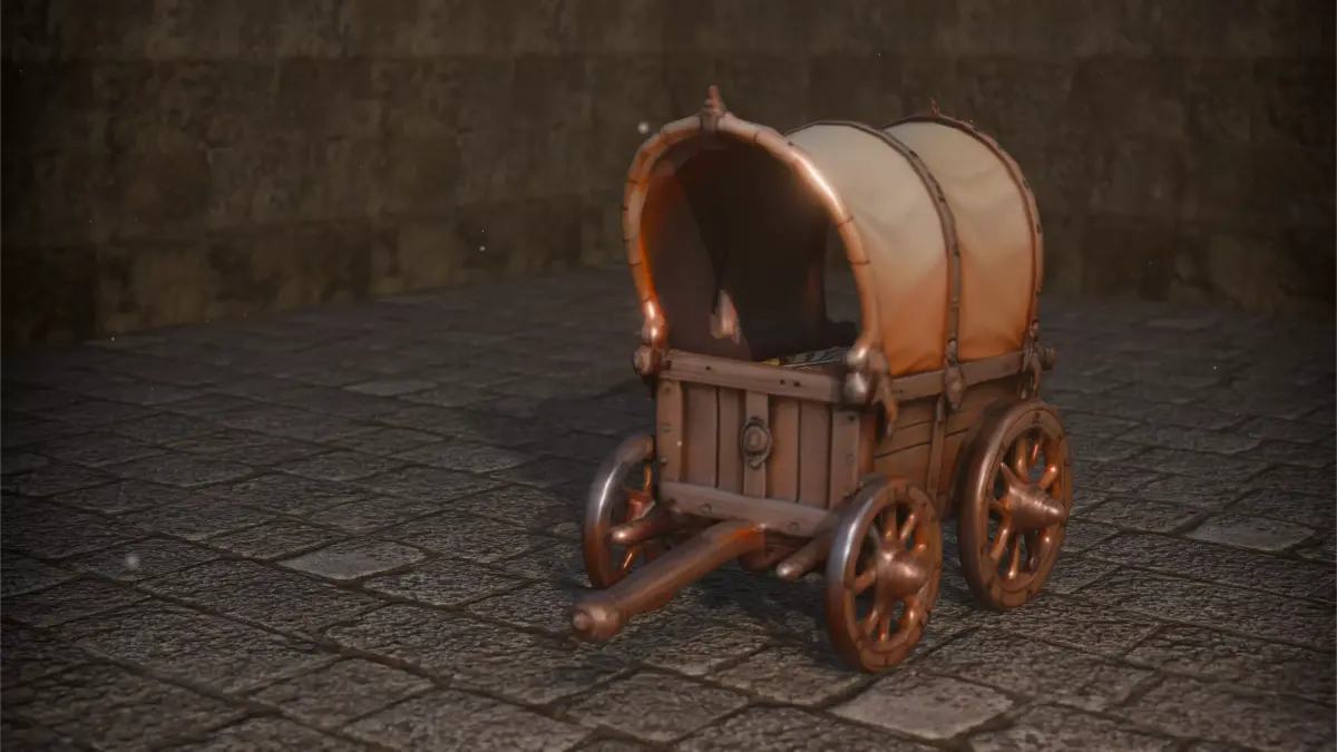 Medieval Cart 3D model shop