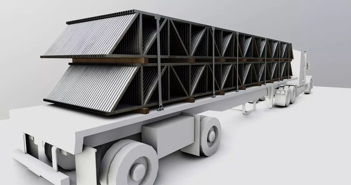 CARGO MODELS FOR TRUCK TRAILER-Roof Modul Type-2 3D model