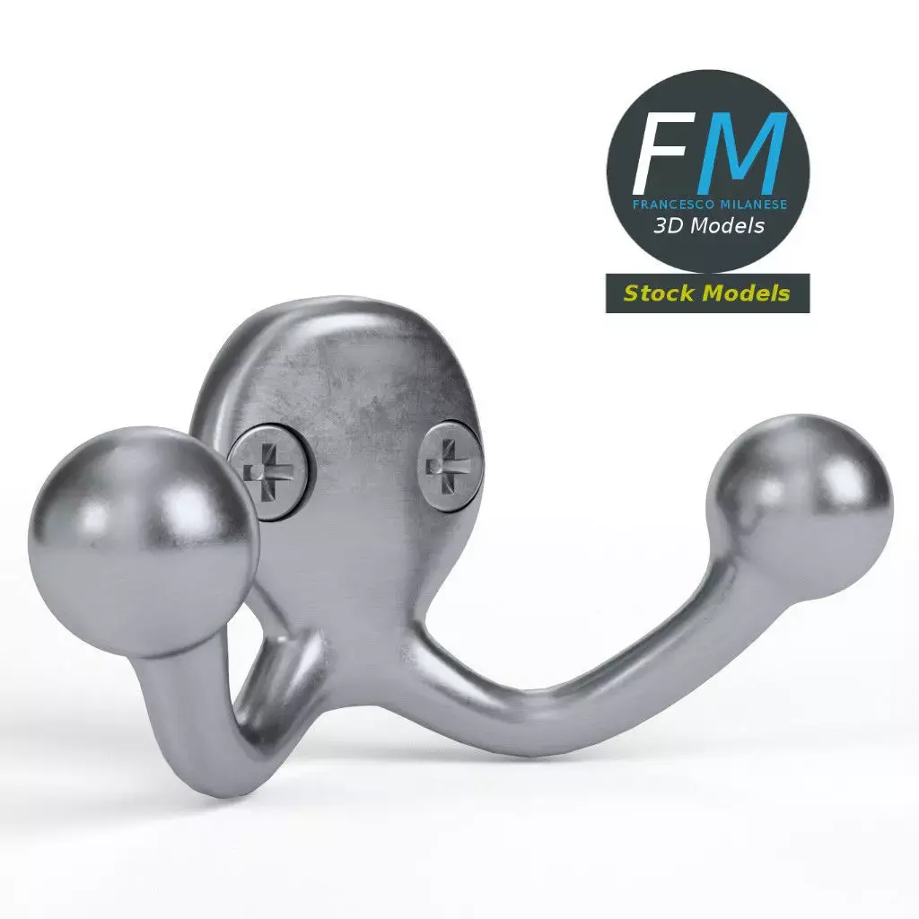 Coat hook 3 3D model