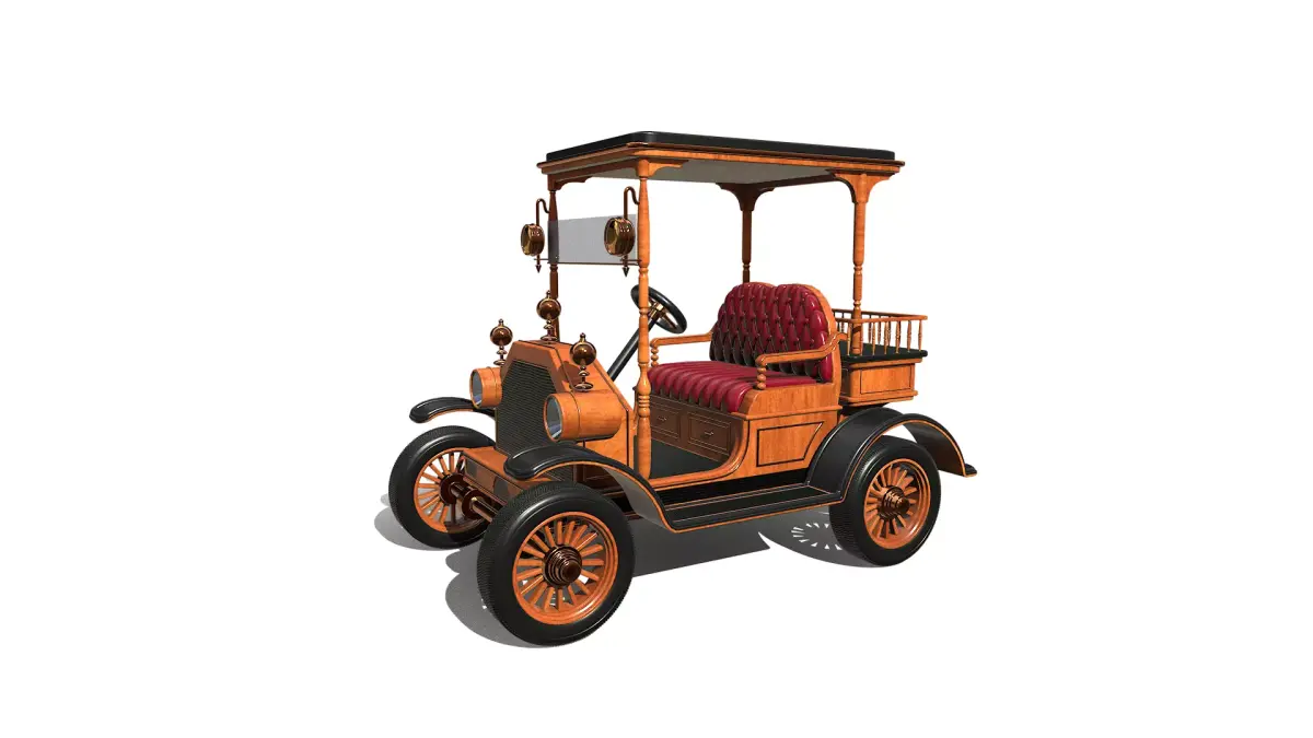 Golf Cart Low-poly 3D model get