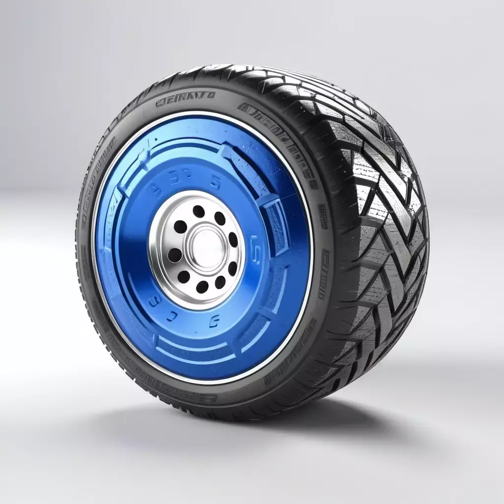 Futuristic Car Wheel and Tire 3D model