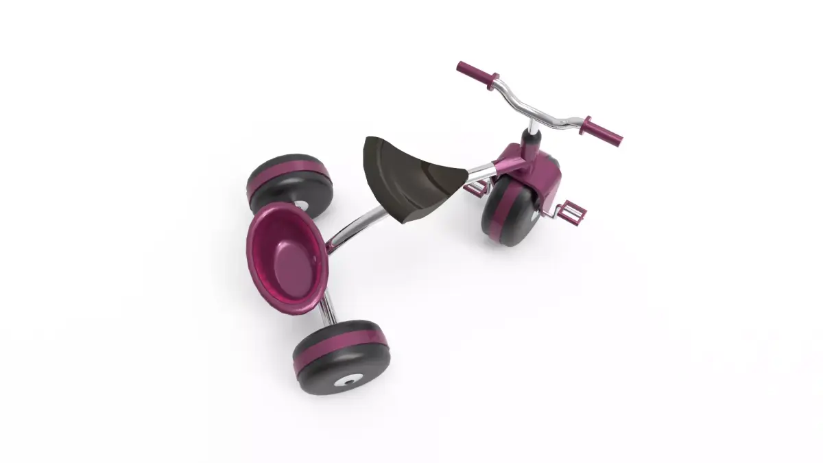 Kids Bicycle Low-poly 3D model purchase