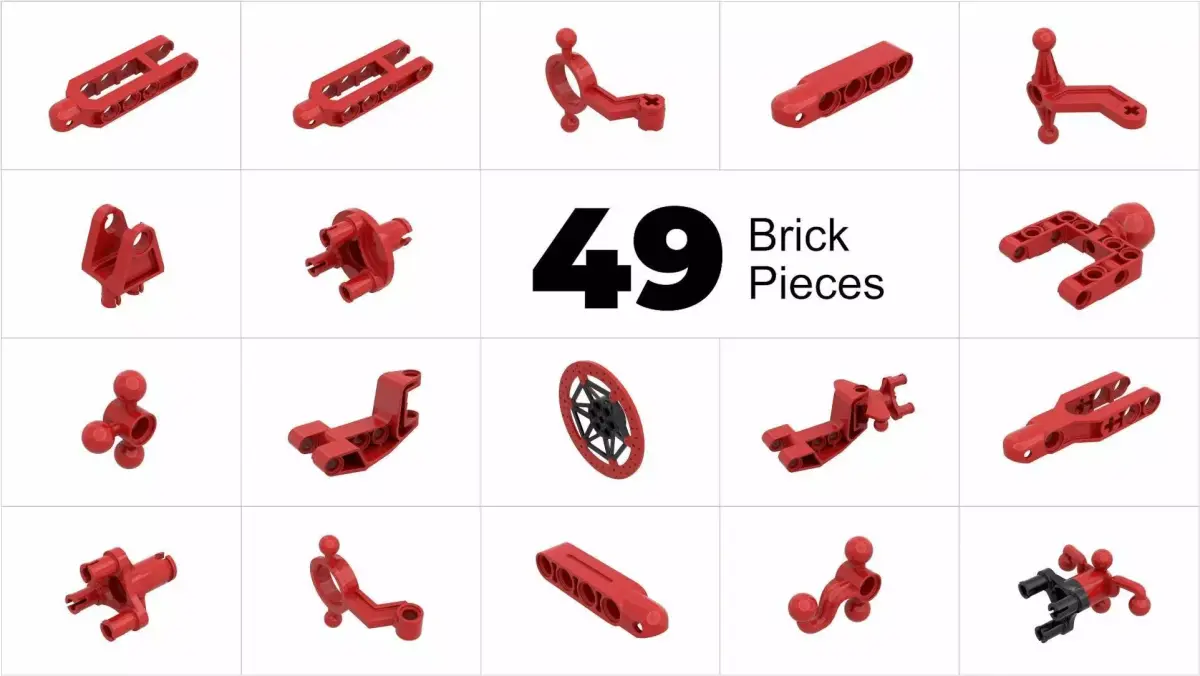 TwindBricks3D - 49 Technic Steering  collection 3D print model