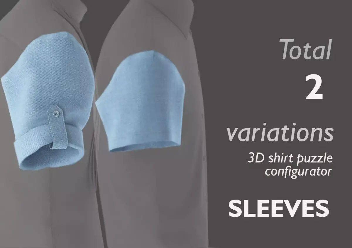Part 7 - 3D Shirt Puzzle Configurator - SLEEVES 3D model