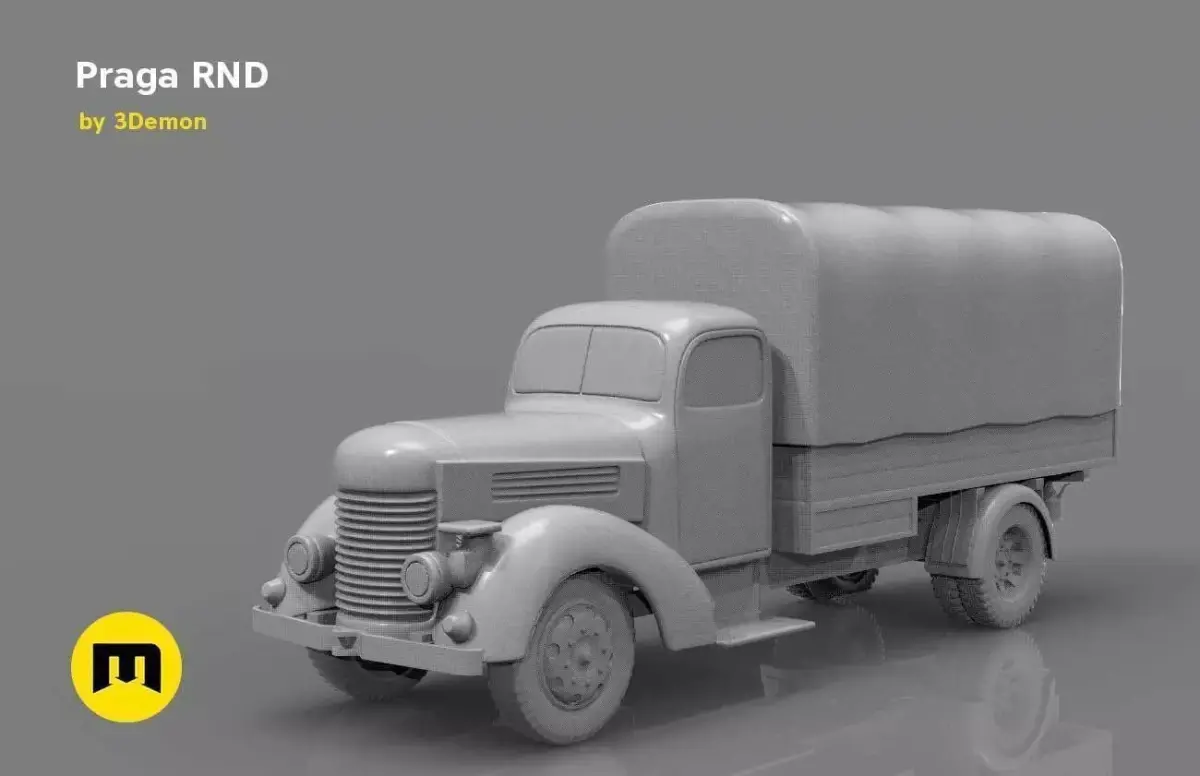 Praga RND 1950 truck 3D print model
