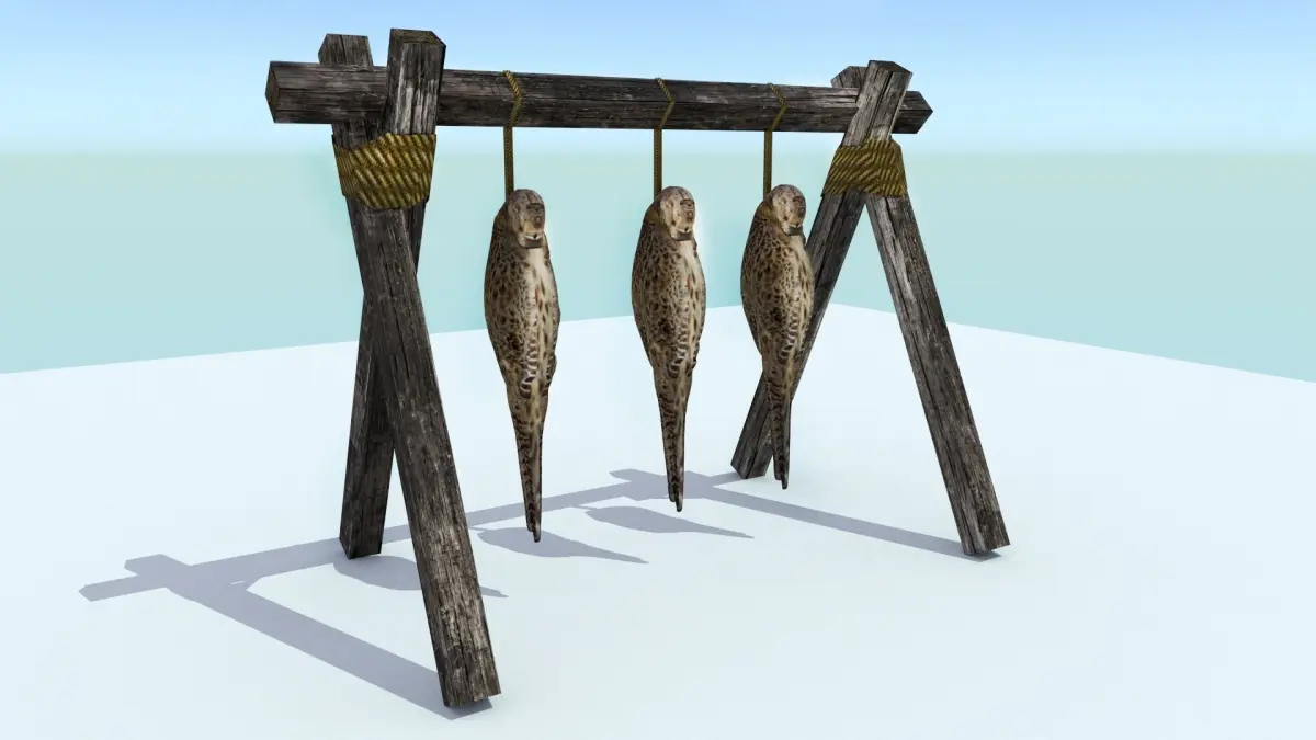 Hanging Birds Low-poly 3D model