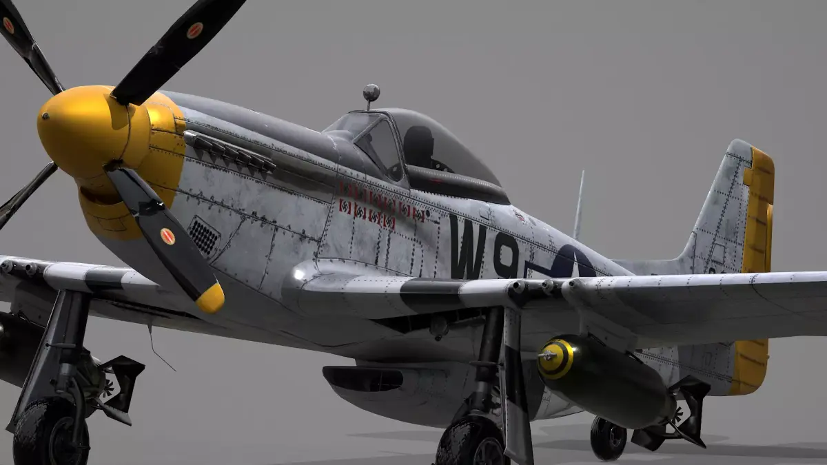 P51D Mustang aircraft 3D model